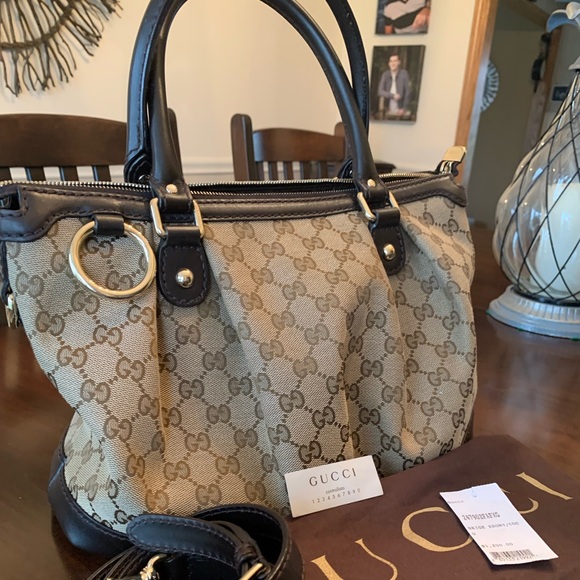 Gucci Sukey satchel with dustbag and shoulder strap Neiman Marcus - Picture 3 of 17